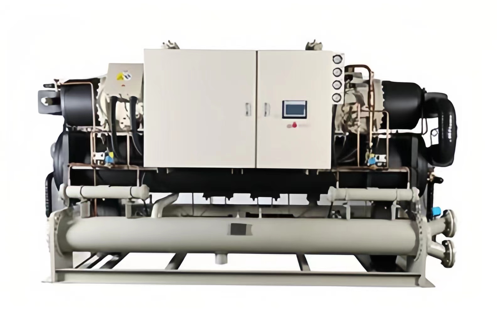 Cleaning method of water-cooled screw chiller